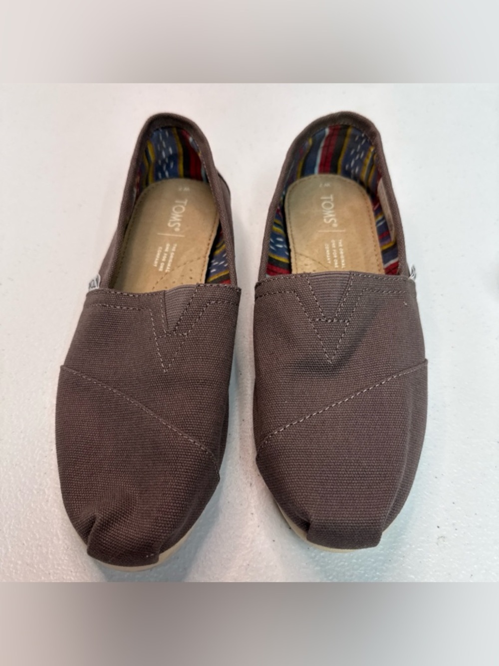 TOMS Grey Ash Women's Classic Canvas Flats Shoes W7